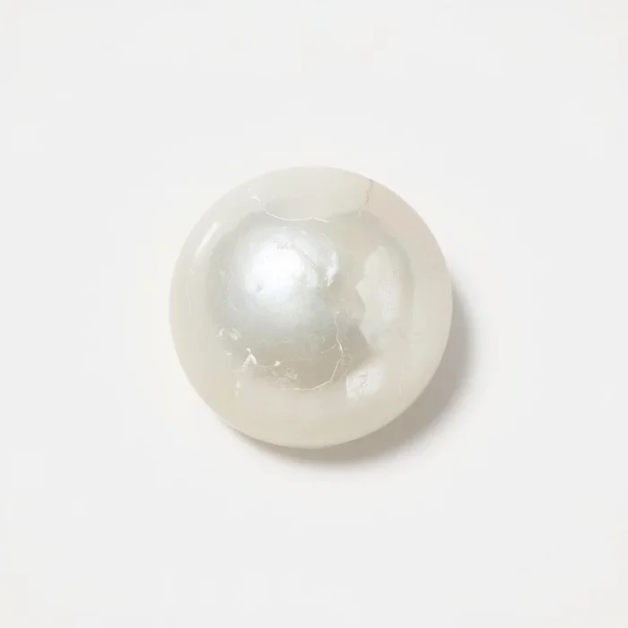 White Pearl 1PC Medium 9×9 MM Round Cabochon White Luster Precious Precious Gemstone