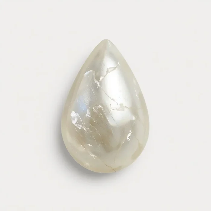 White Pearl 1PC Small 7×9 MM Pear Cabochon White Shine Precious Loose Gems