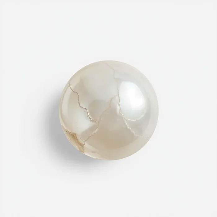 White Pearl 1PC Small 8×8 MM Round Cabochon White Splendid Precious Semi Precious Gemstone
