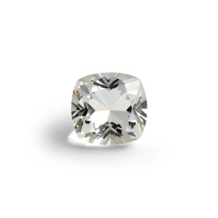 White Topaz 10PC Tiny 4×4 MM Cushion Faceted White Brilliant Semi Precious Loose Gemstones