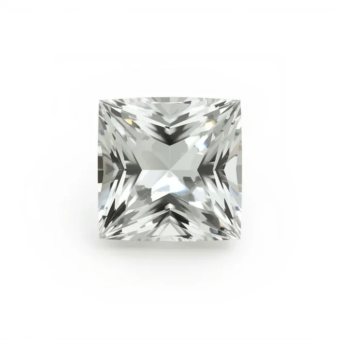 White Topaz 1PC Chunky 14×14 MM Square Faceted White Genuine Semi Precious Loose Gems