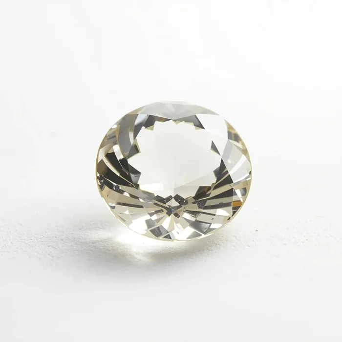 White Topaz 1PC Chunky 15×15 MM Round Faceted White Superior Semi Precious Loose Gemstone