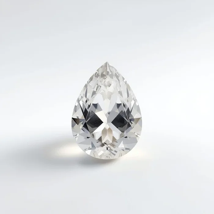 White Topaz 1PC Chunky 15×20 MM Pear Faceted White Polished Semi Precious Loose Gems