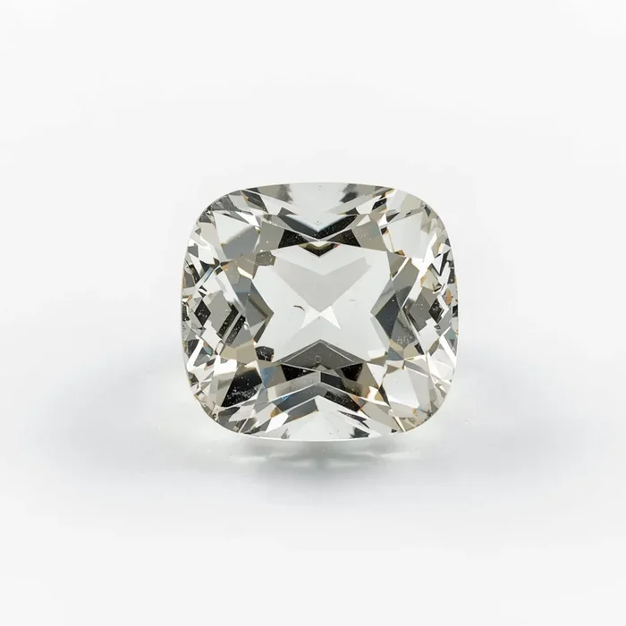 White Topaz 1PC Large 12×12 MM Cushion Faceted White High-Quality Semi Precious Loose Gemstones