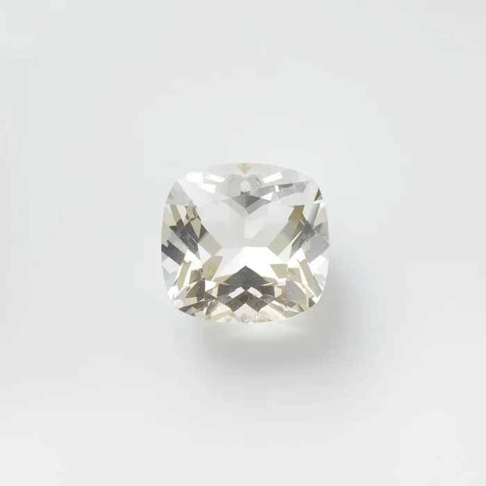 White Topaz 1PC Medium 9×9 MM Cushion Faceted White Lustrous Semi Precious Gems