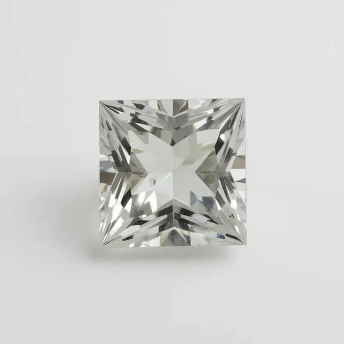 White Topaz 1PC Medium 9×9 MM Square Faceted White Lustrous Semi Precious Gems