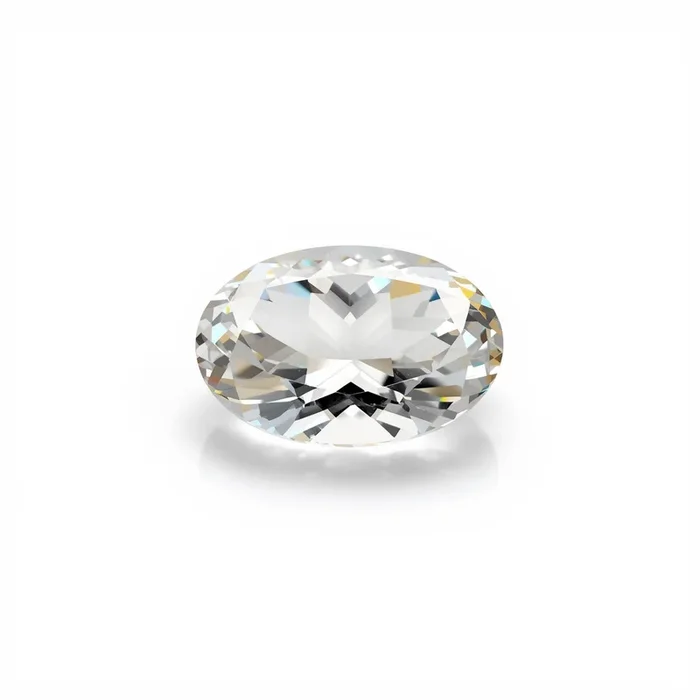 White Topaz 1PC Small 6×9 MM Oval Faceted White Genuine Semi Precious Loose Gems