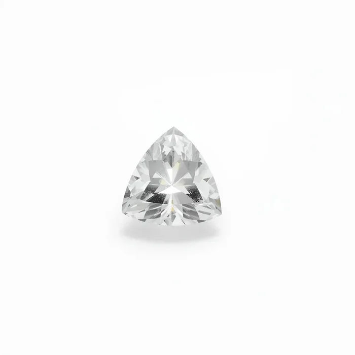White Topaz 1PC Tiny 5×5 MM Triangle Faceted White Sparkling Semi Precious Gems