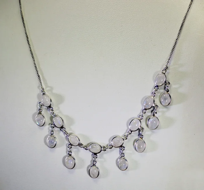 wholesale 925 Solid Sterling Silver enticing Natural White Necklace gift UK