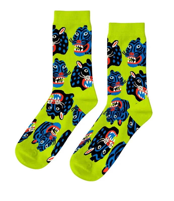 Wild Cats Crew Socks by Kristina Micotti – Small
