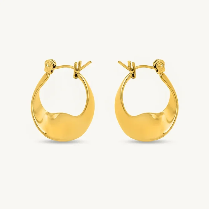 Wobbly Circle Hoop Earrings