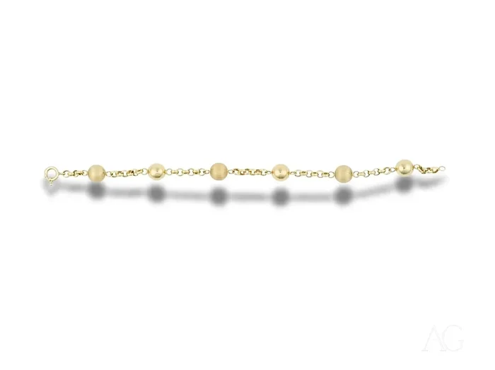 Women’s 18k solid gold bracelet with spring ring clasp