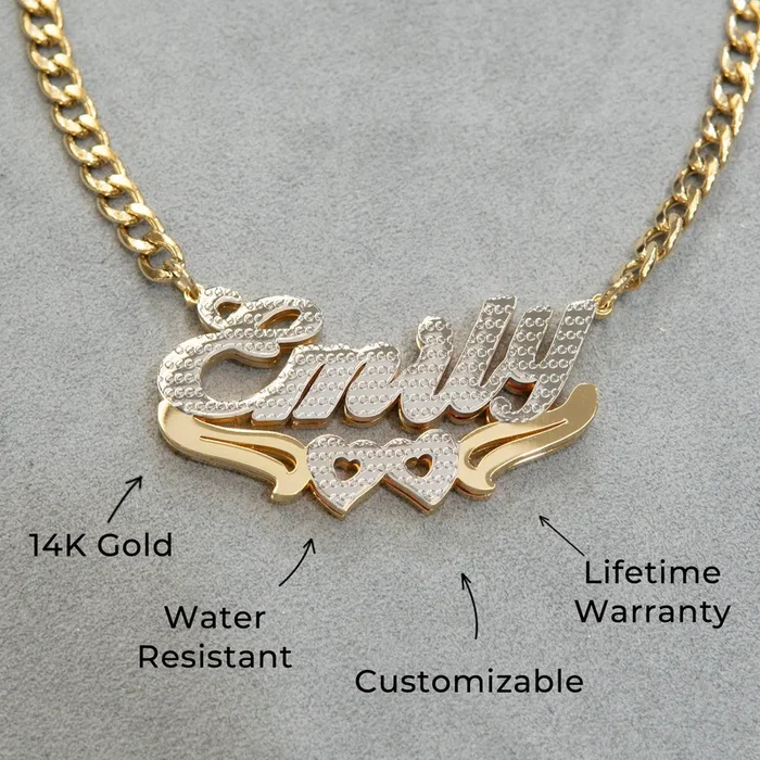 Women Jewelry – Gold Name Necklace | Style # N43