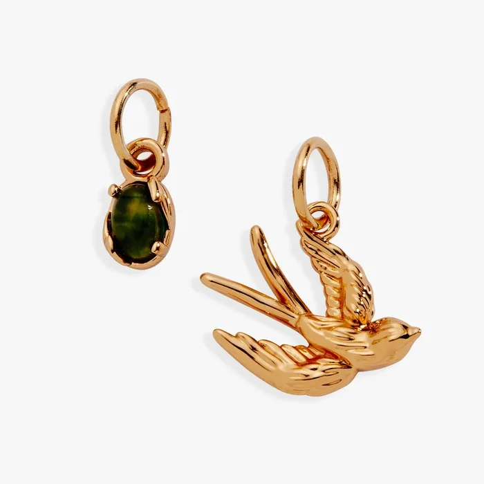Woodland Swallow & Stone Charm Duo Set