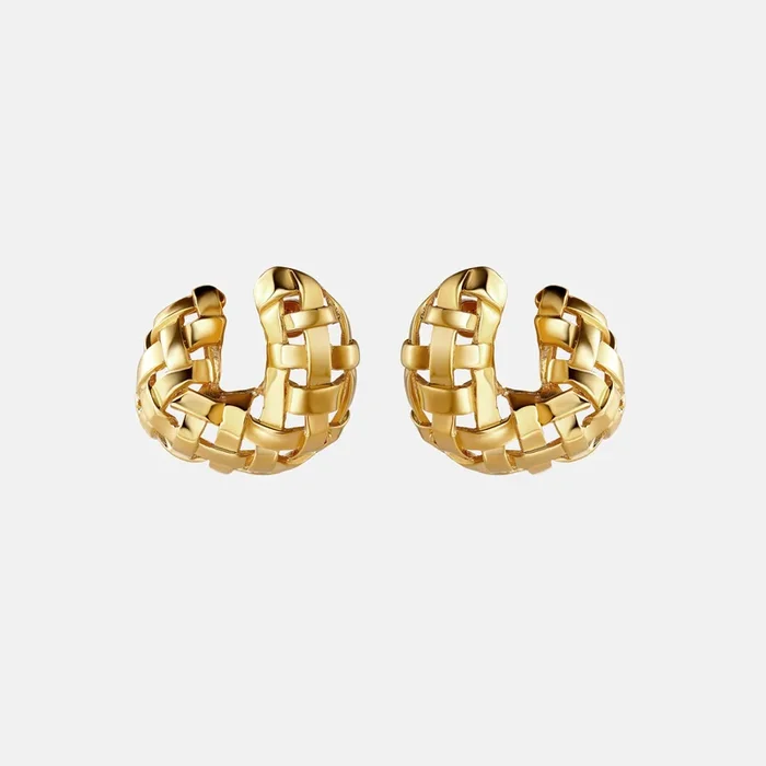 Woven C Earring