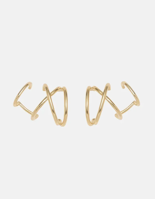 X Ear Cuff in Gold