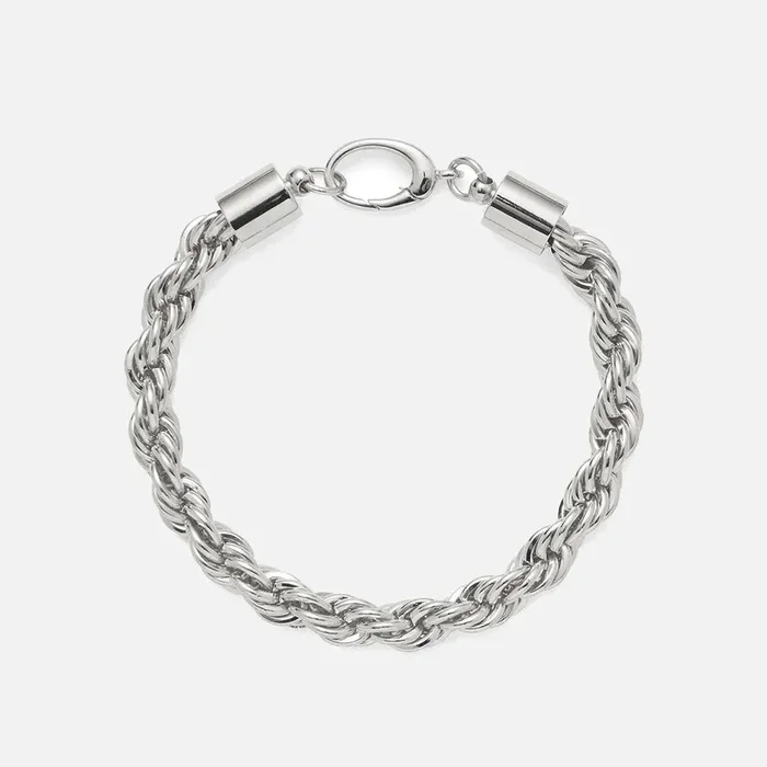XL Rope Chain Bracelet in Silver