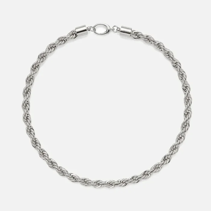 XL Rope Chain Necklace in Silver