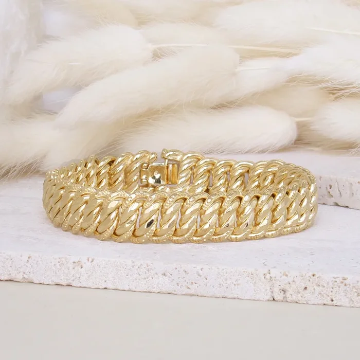 Yara bracelet American mesh gold-plated