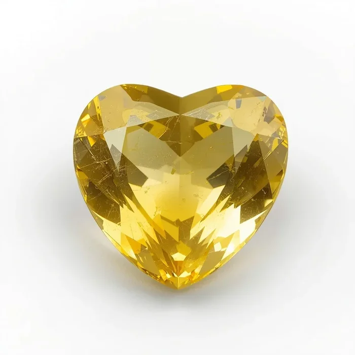 Yellow Sapphire 1PC Chunky 13×13 MM Heart Faceted Yellow Natural Precious Loose Gemstone