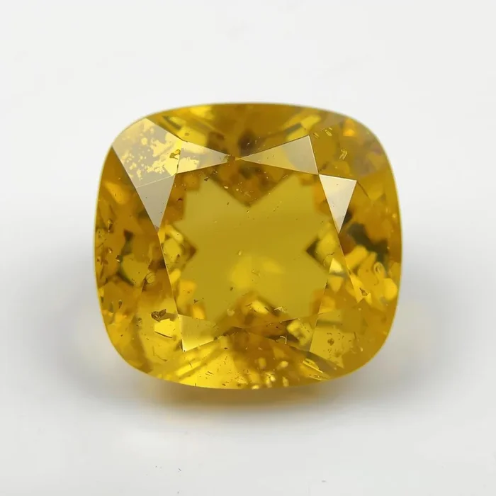 Yellow Sapphire 1PC Chunky 16×16 MM Cushion Faceted Yellow Pure Precious Loose Gems