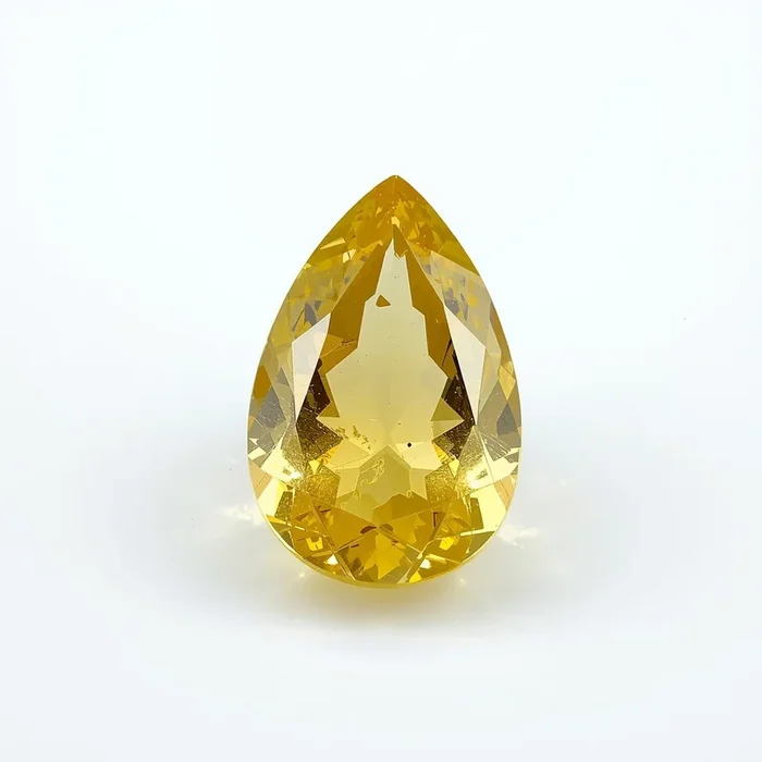 Yellow Sapphire 1PC Medium 7×10 MM Pear Faceted Yellow Natural Precious Gems