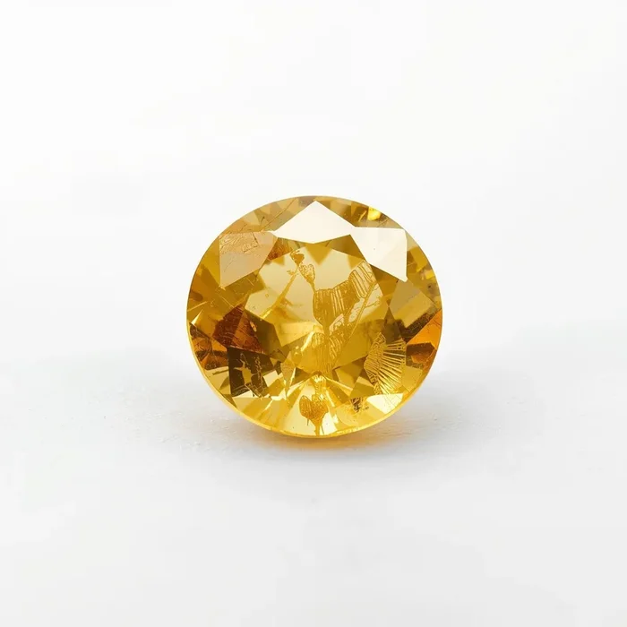 Yellow Sapphire 1PC Medium 9×9 MM Round Faceted Yellow Lustrous Precious Loose Gemstone