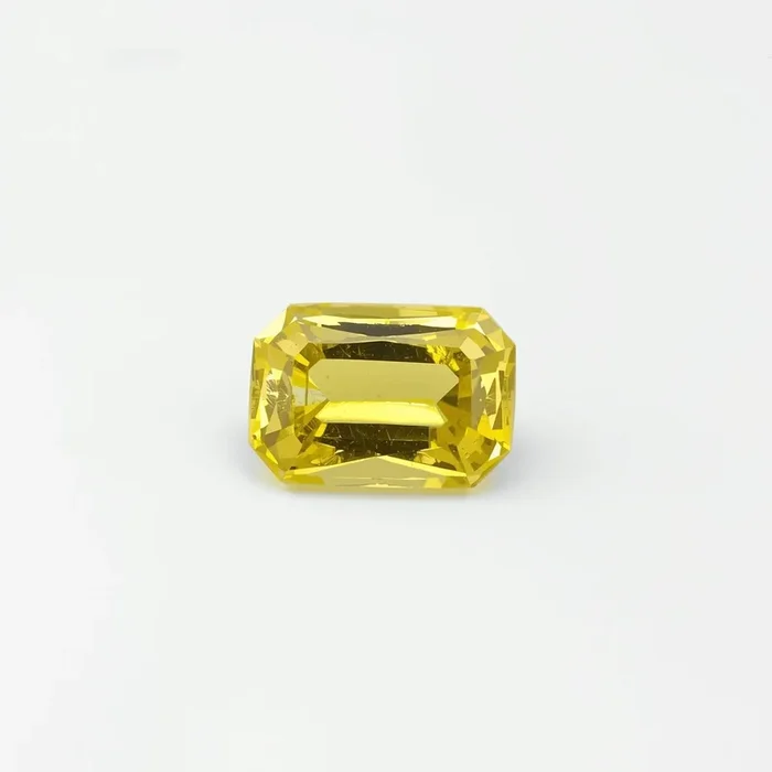 Yellow Sapphire 1PC Small 6×8 MM Emerald Faceted Yellow High-Quality Precious Loose Gemstones