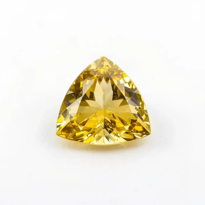 Yellow Sapphire 1PC Small 8×8 MM Triangle Faceted Yellow Luster Precious Loose Gems