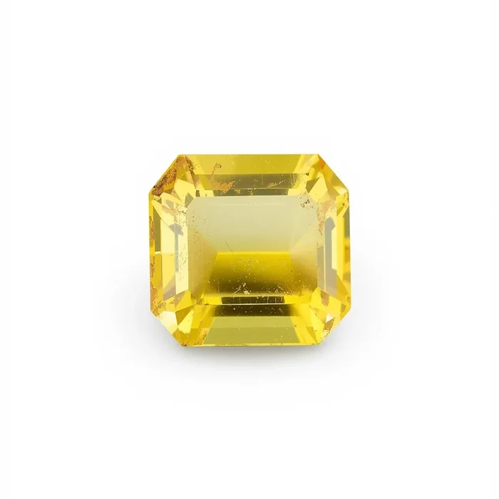 Yellow Sapphire 1PC Tiny 5×5 MM Square Faceted Yellow Sparkling Precious Loose Gemstone