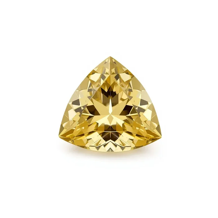 Yellow Sapphire 1PC Tiny 6×6 MM Triangle Faceted Yellow Polished Precious Loose Gemstones