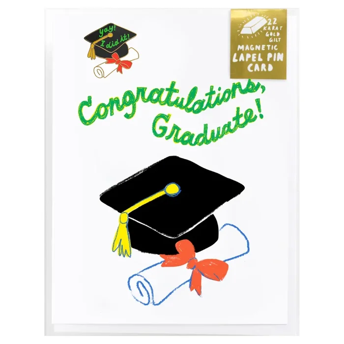 You Did It Grad – Lapel Pin Card