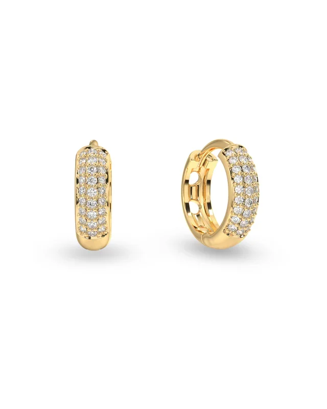 Zirconia Thick Hoops Earrings – 10MM